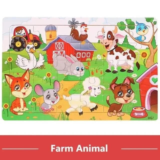 3D Cartoon Animal Puzzle,Baby Toys,