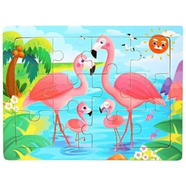 3D Cartoon Animal Puzzle,Baby Toys,