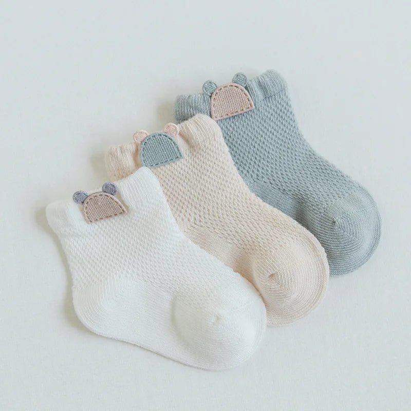 Breathable Mesh Baby Socks (3 Pairs) - Baby Care Shop