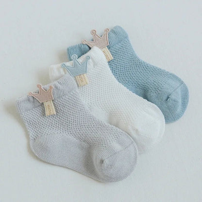 Breathable Mesh Baby Socks (3 Pairs) - Baby Care Shop