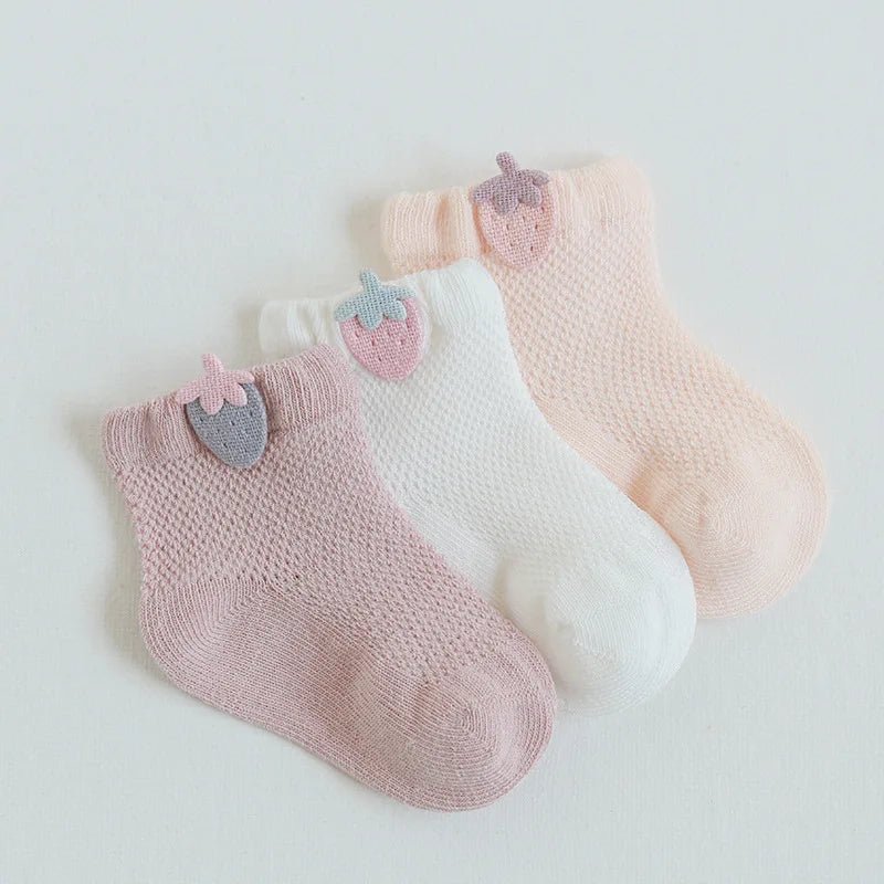 Breathable Mesh Baby Socks (3 Pairs) - Baby Care Shop