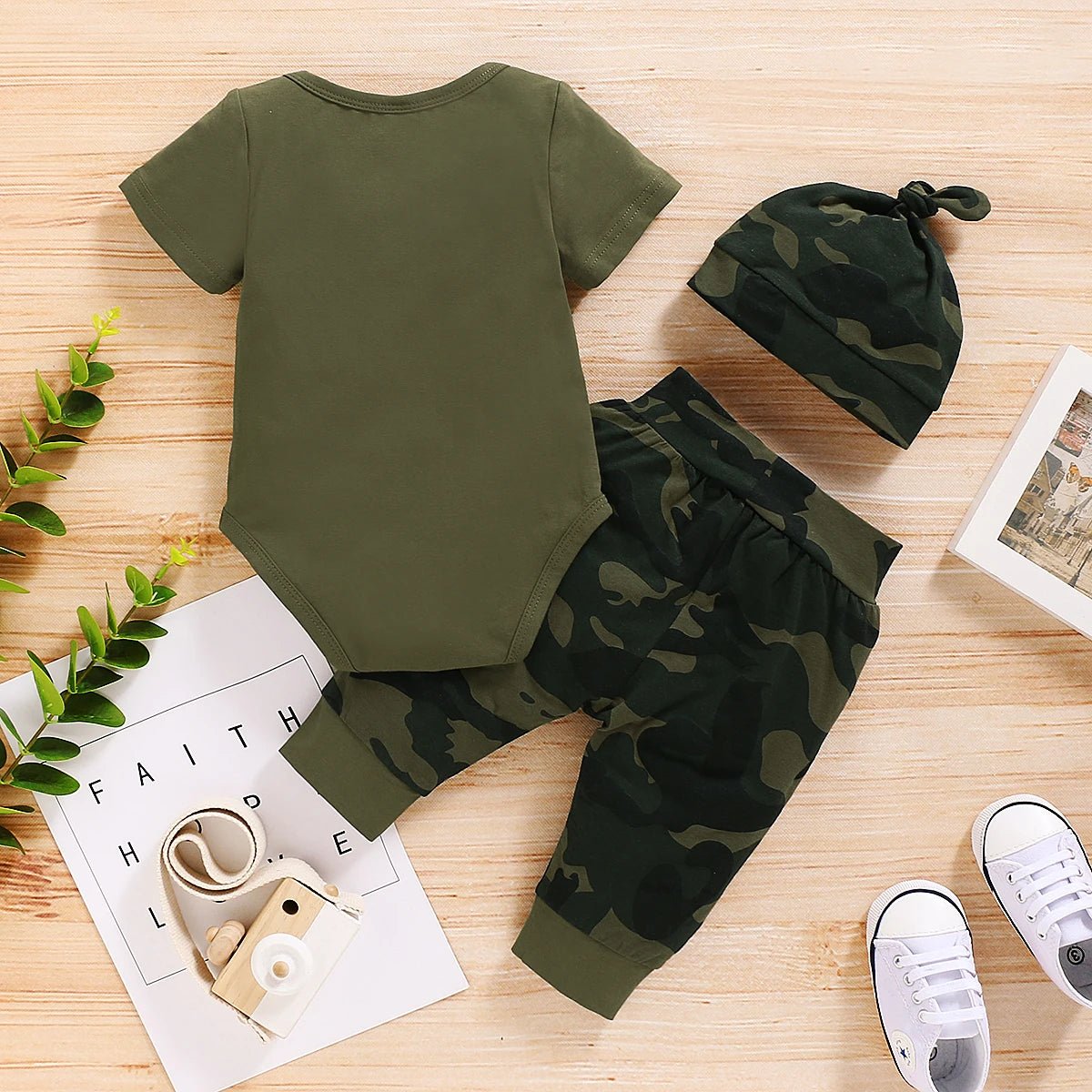 Camouflage Romper & Hat Set (0 - 18M) - Baby Care Shop