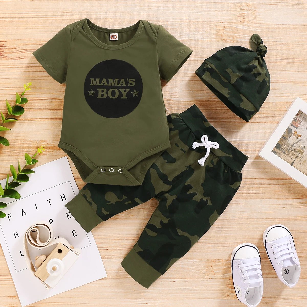 Camouflage Romper & Hat Set (0 - 18M) - Baby Care Shop