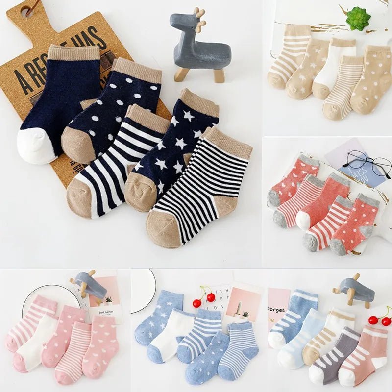 Cartoon Animal Baby Socks (5 Pairs) - Baby Care Shop