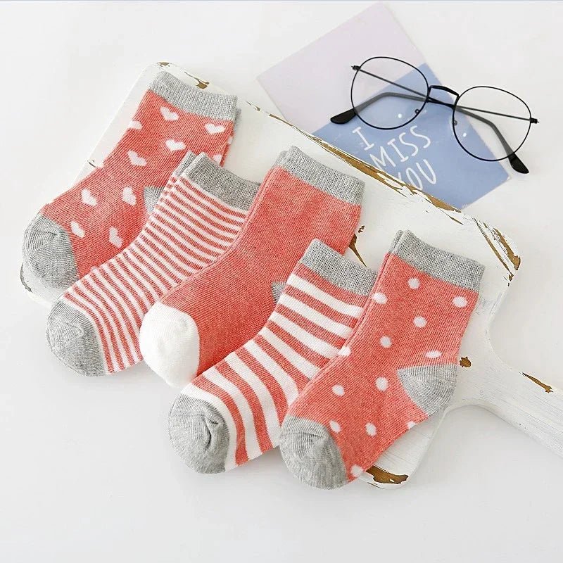 Cotton Animal Design Baby Socks (5 Pairs) - Baby Care Shop