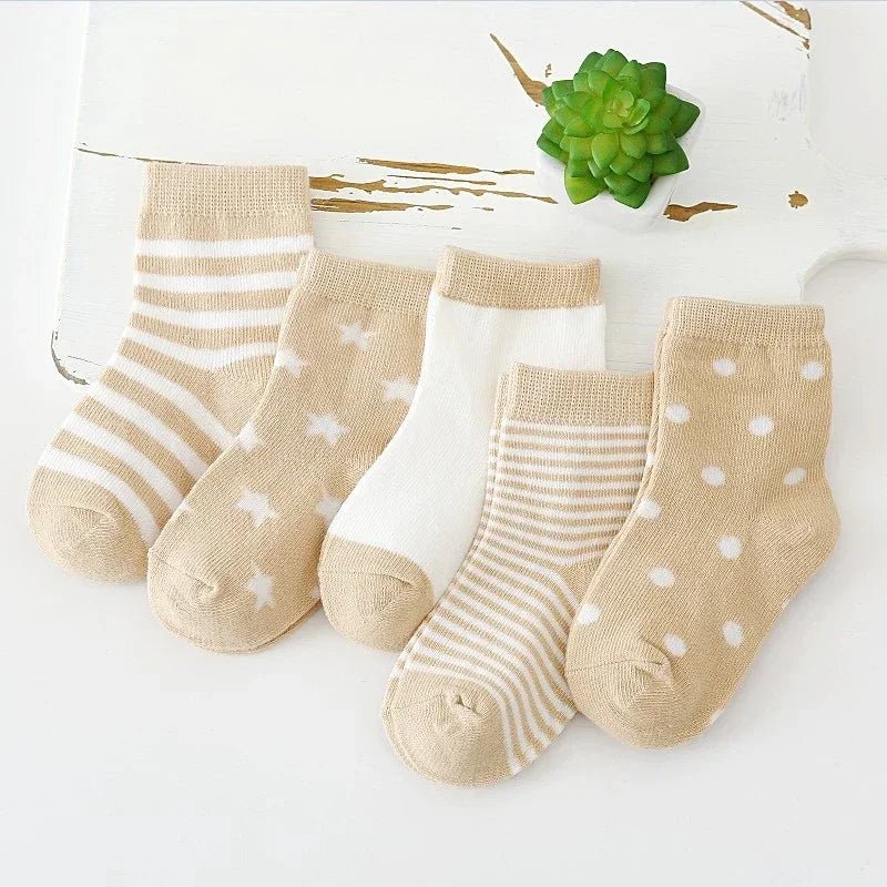 Cotton Animal Design Baby Socks (5 Pairs) - Baby Care Shop