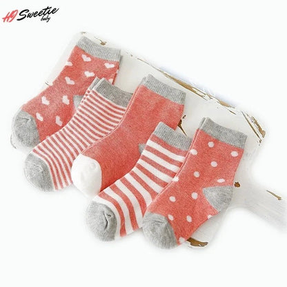 Cotton Animal Design Baby Socks (5 Pairs) - Baby Care Shop