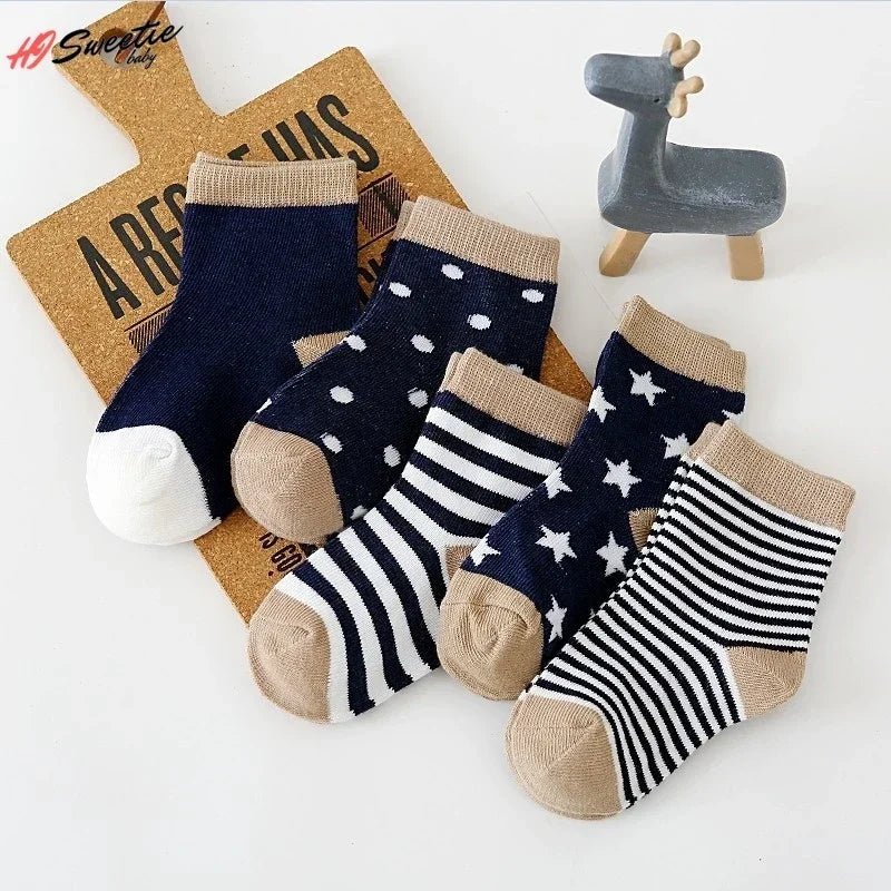 Cotton Animal Design Baby Socks (5 Pairs) - Baby Care Shop