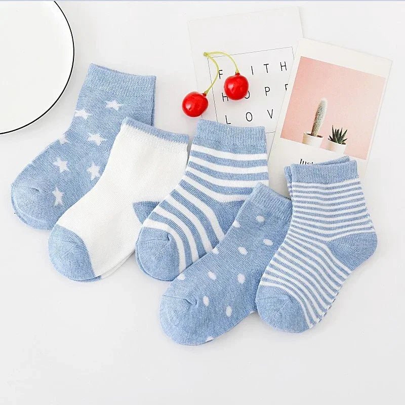 Cotton Animal Design Baby Socks (5 Pairs) - Baby Care Shop