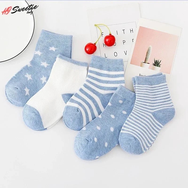 Cotton Animal Design Baby Socks (5 Pairs) - Baby Care Shop