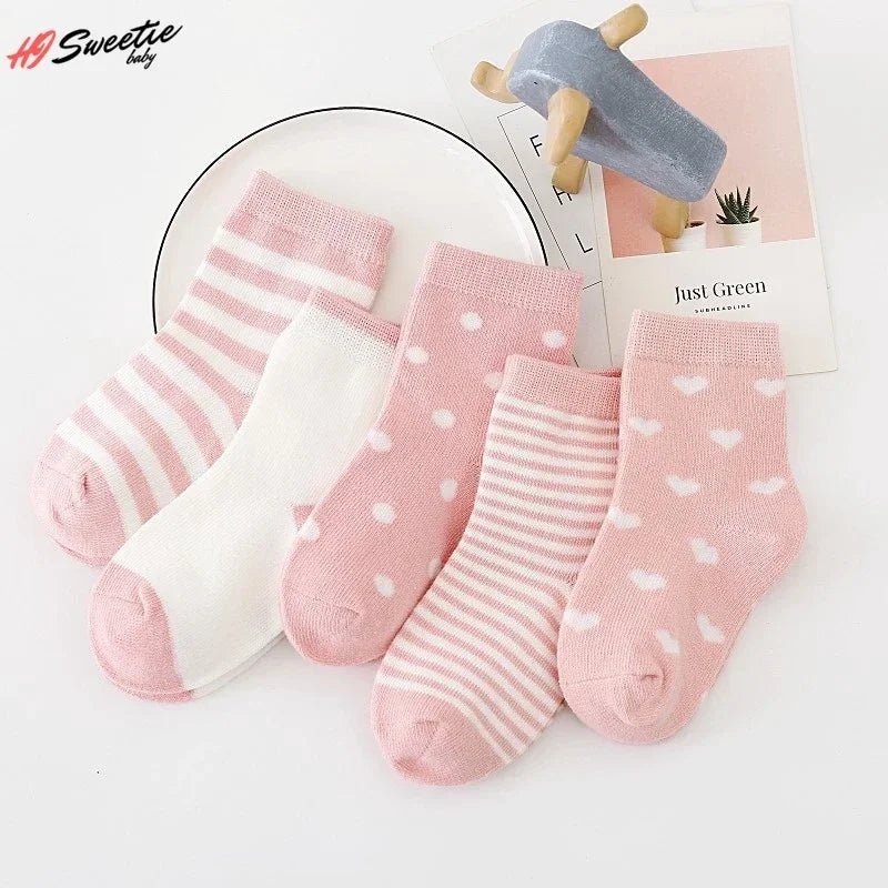 Cotton Animal Design Baby Socks (5 Pairs) - Baby Care Shop