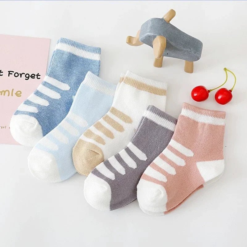 Cotton Animal Design Baby Socks (5 Pairs) - Baby Care Shop