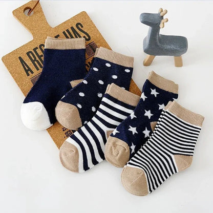 Cotton Animal Design Baby Socks (5 Pairs) - Baby Care Shop