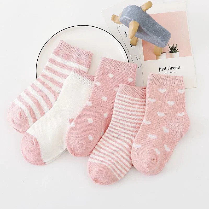 Cotton Animal Design Baby Socks (5 Pairs) - Baby Care Shop