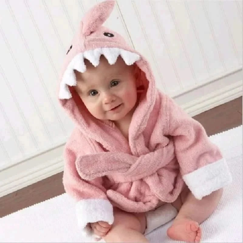 Cotton Hooded Baby Bathrobe - Baby Care Shop