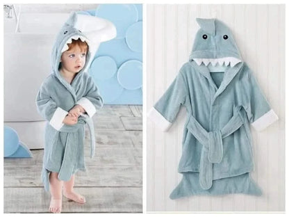 Cotton Hooded Baby Bathrobe - Baby Care Shop