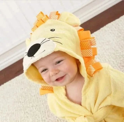 Cotton Hooded Baby Bathrobe - Baby Care Shop