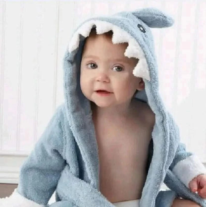 Cotton Hooded Baby Bathrobe - Baby Care Shop