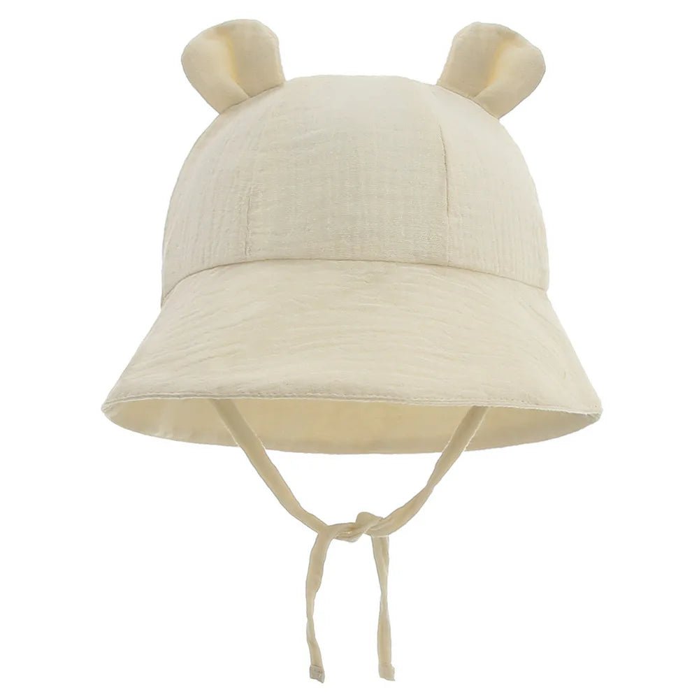 Cotton Muslin Baby Bucket Hat (3 - 12M) - Baby Care Shop