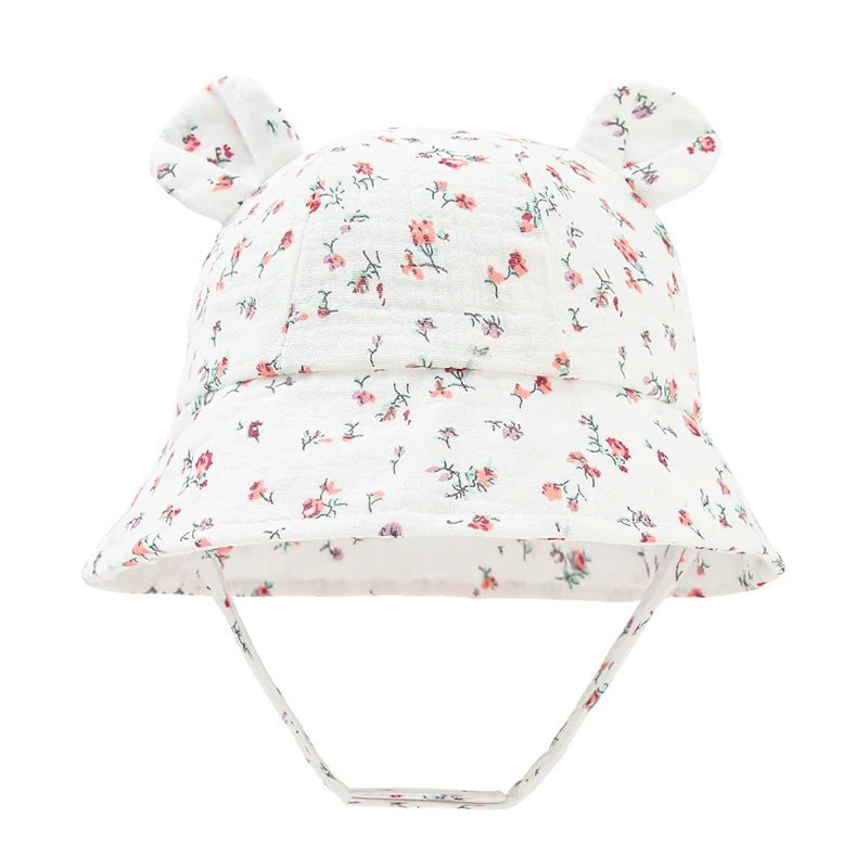 Cotton Muslin Baby Bucket Hat (3 - 12M) - Baby Care Shop