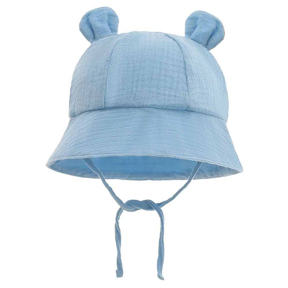 Cotton Muslin Baby Bucket Hat (3 - 12M) - Baby Care Shop