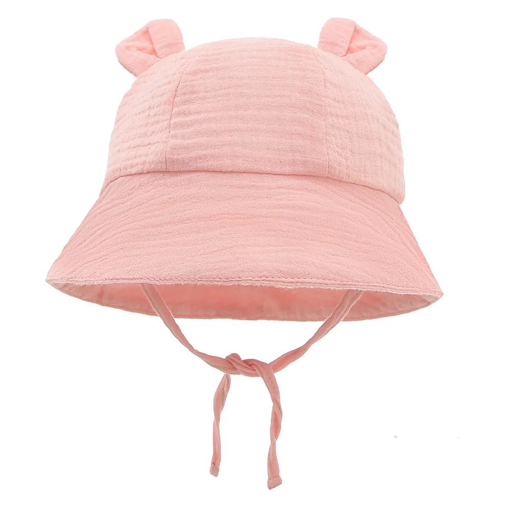 Cotton Muslin Baby Bucket Hat (3 - 12M) - Baby Care Shop