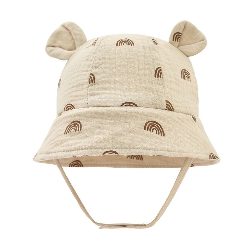 Cotton Muslin Baby Bucket Hat (3 - 12M) - Baby Care Shop