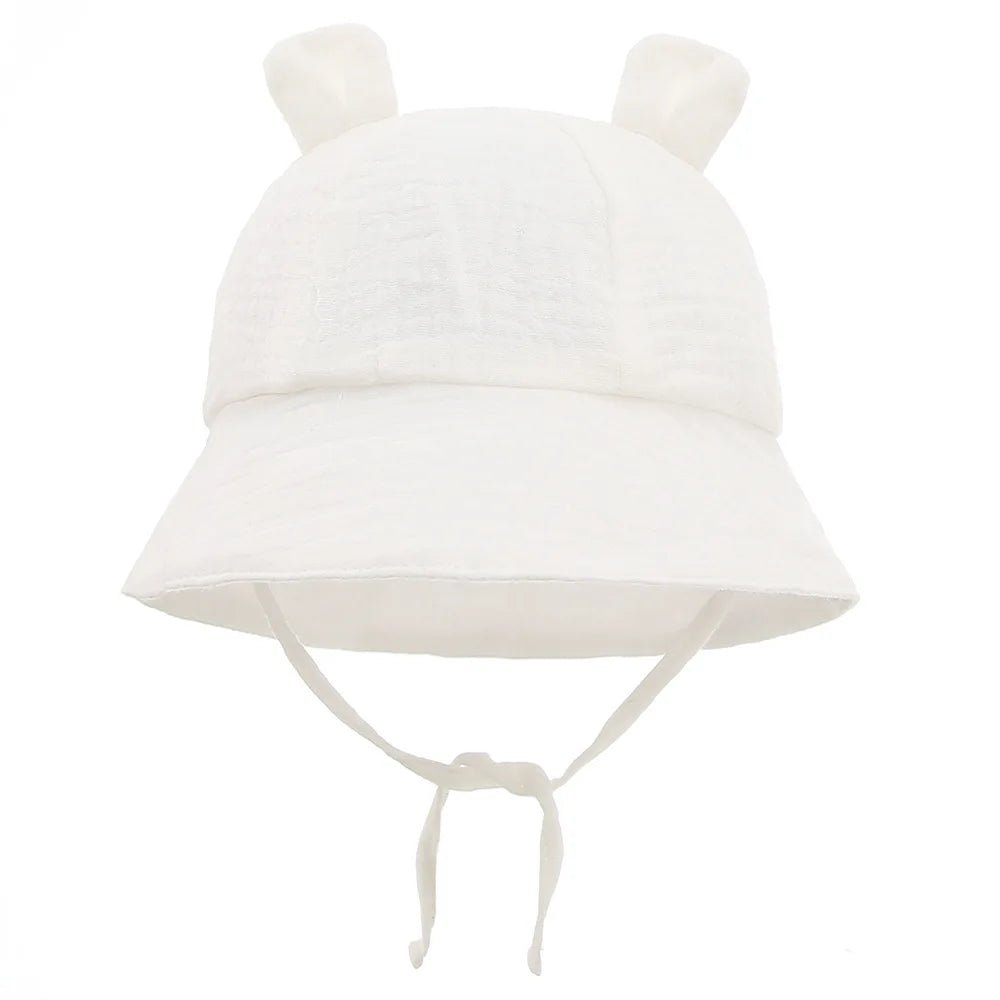 Cotton Muslin Baby Bucket Hat (3 - 12M) - Baby Care Shop