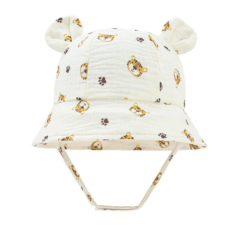 Cotton Muslin Baby Bucket Hat (3 - 12M) - Baby Care Shop