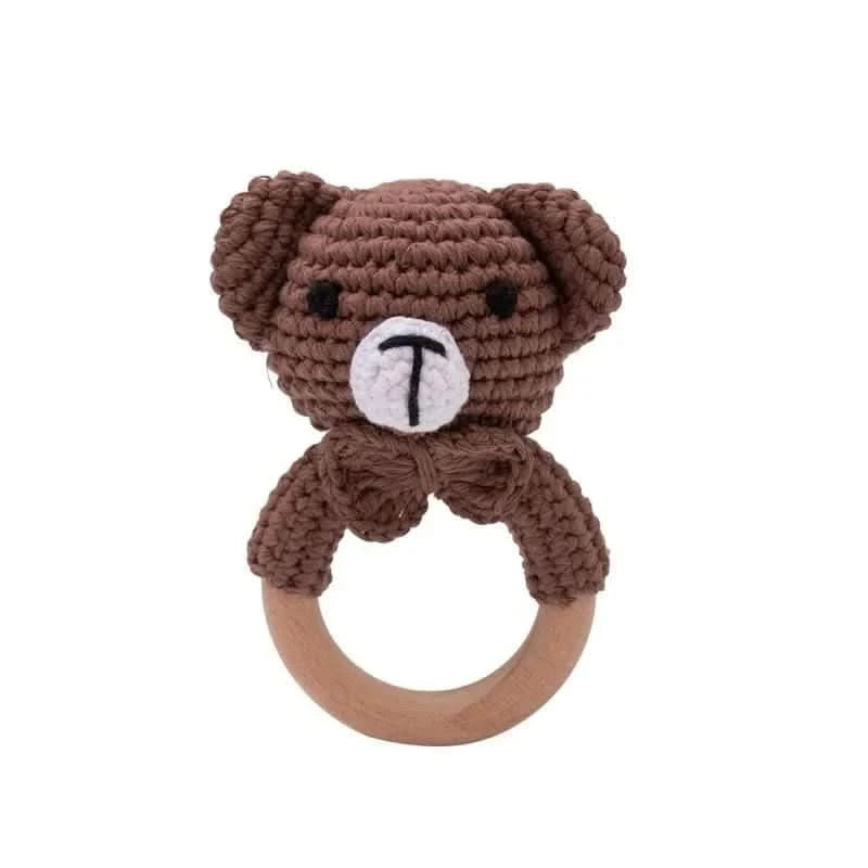 Crochet Bear Rattle Toy - Baby Care Shop