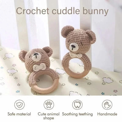 Crochet Bear Rattle Toy - Baby Care Shop