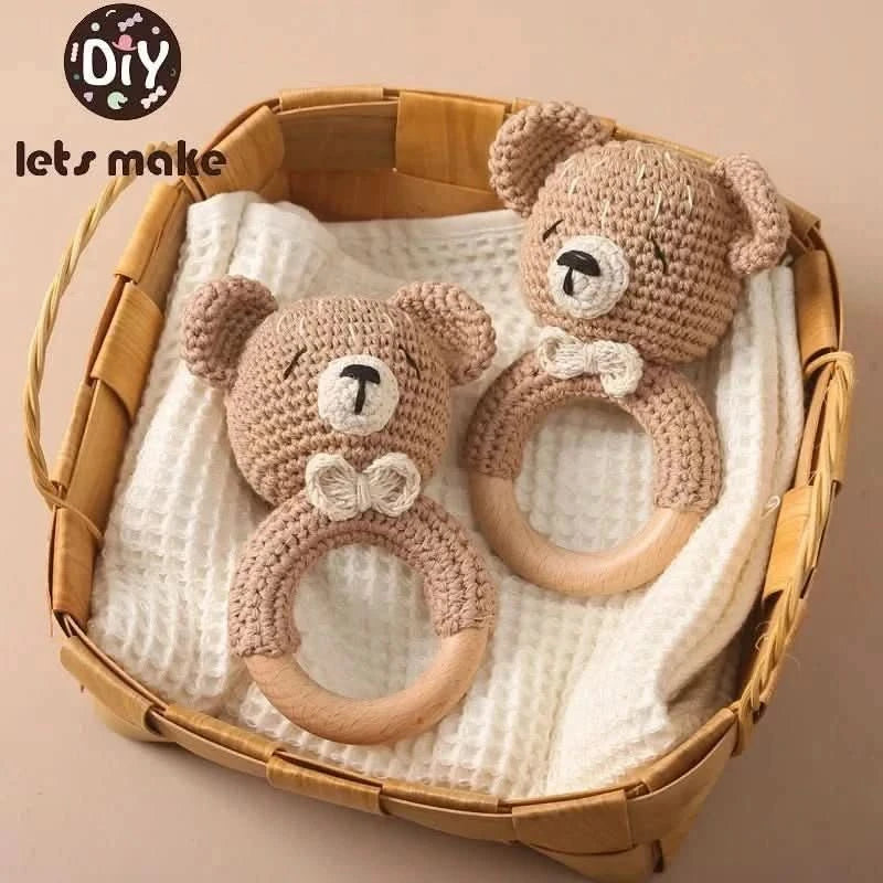 Crochet Bear Rattle Toy - Baby Care Shop