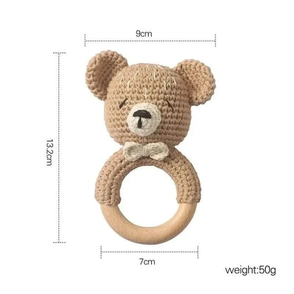 Crochet Bear Rattle Toy - Baby Care Shop