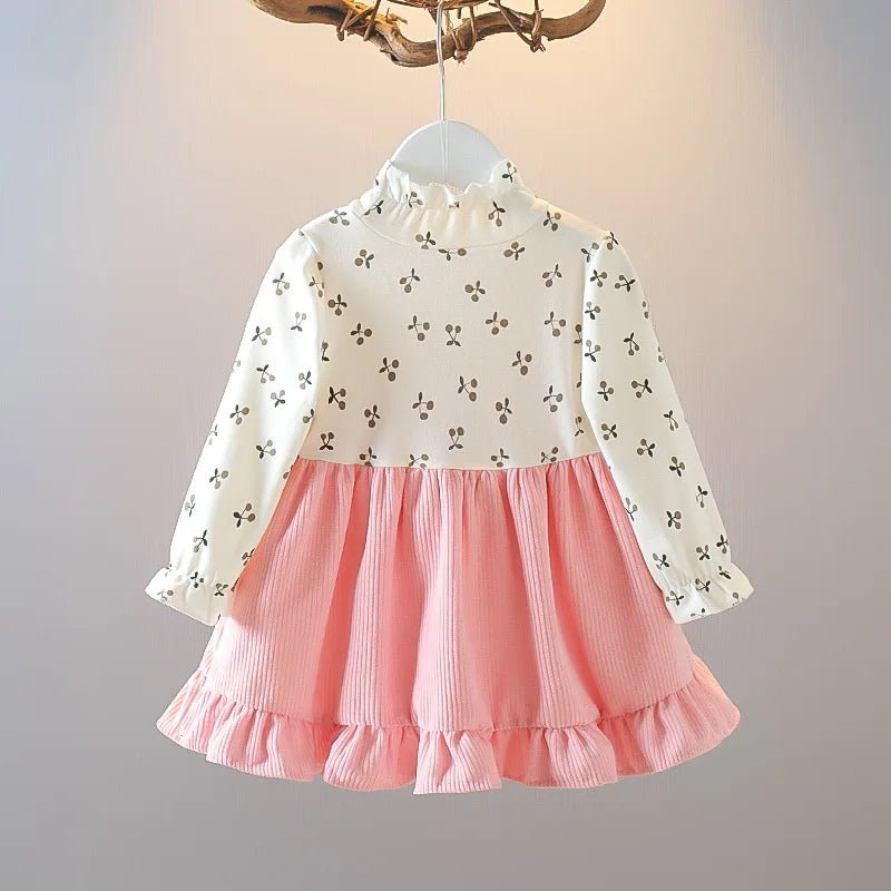 Floral Bear Corduroy Dress (Fall) - Baby Care Shop