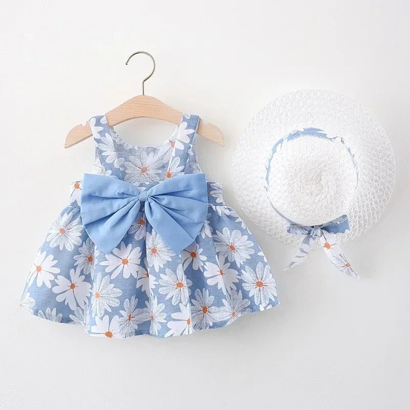 Floral Princess Dress with Bow (0 - 3 Years) - Baby Care Shop