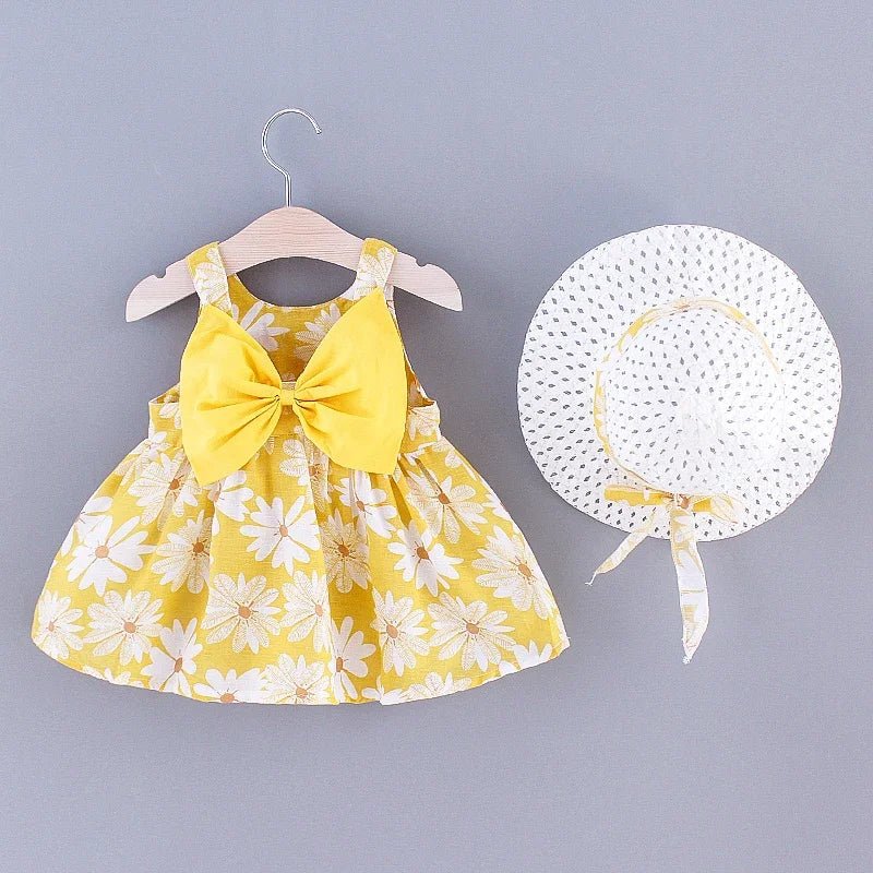 Floral Princess Dress with Bow (0 - 3 Years) - Baby Care Shop