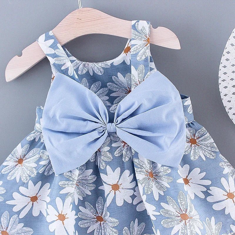 Floral Princess Dress with Bow (0 - 3 Years) - Baby Care Shop