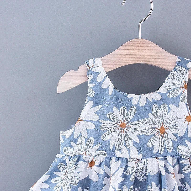 Floral Princess Dress with Bow (0 - 3 Years) - Baby Care Shop