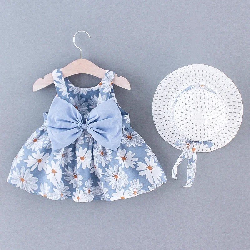 Floral Princess Dress with Bow (0 - 3 Years) - Baby Care Shop