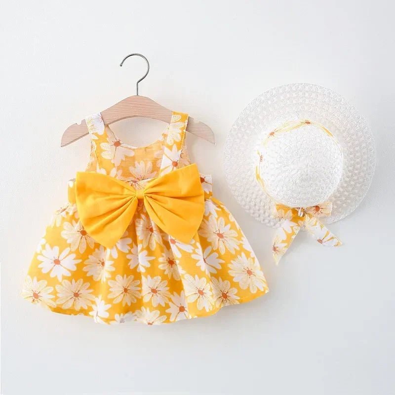 Floral Princess Dress with Bow (0 - 3 Years) - Baby Care Shop