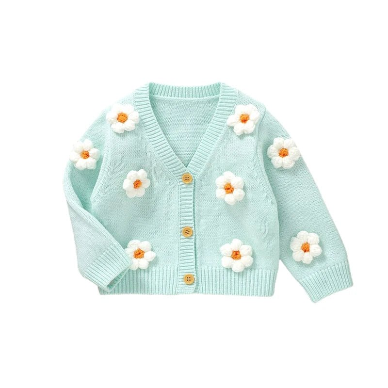 Flower Knitted Baby Cardigan (2023) - Baby Care Shop