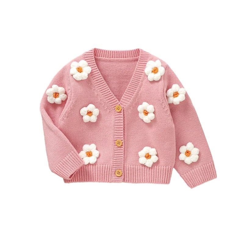 Flower Knitted Baby Cardigan (2023) - Baby Care Shop