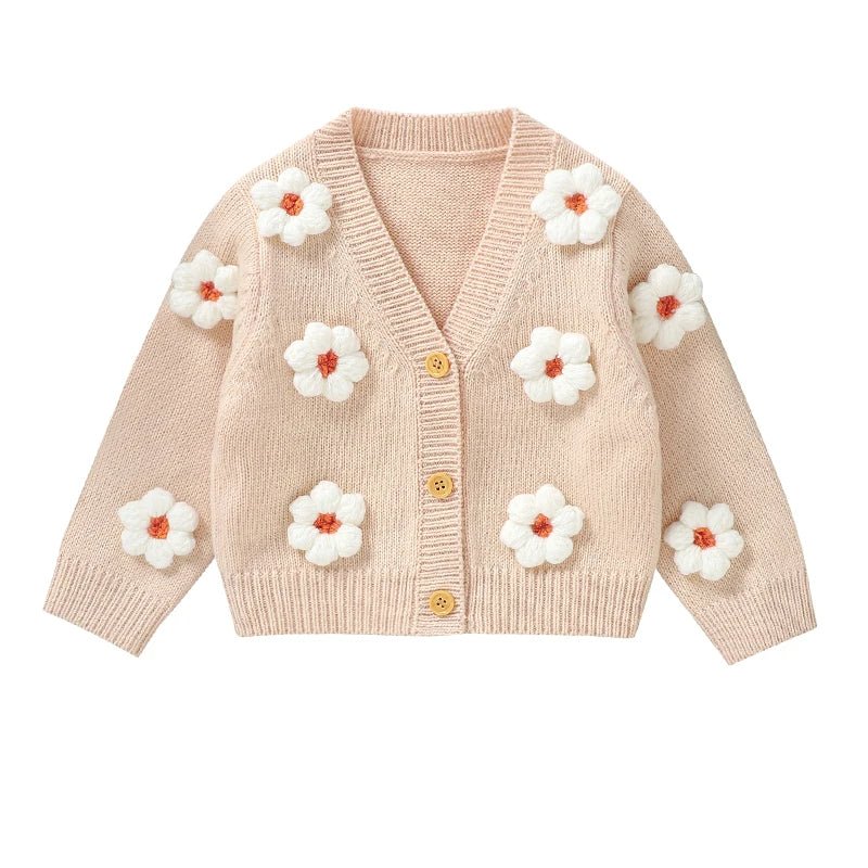 Flower Knitted Baby Cardigan (2023) - Baby Care Shop