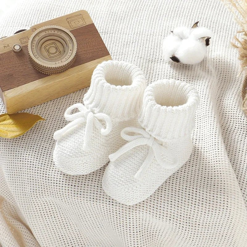 Handmade Knitted Slip - On Booties (0 - 18M) - Baby Care Shop