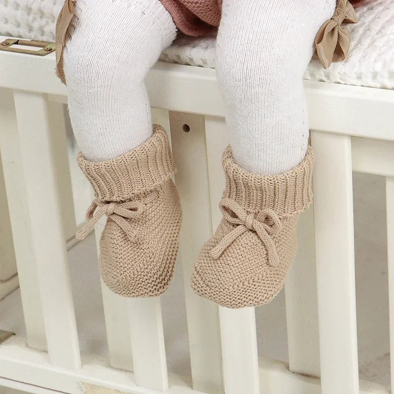 Handmade Knitted Slip - On Booties (0 - 18M) - Baby Care Shop