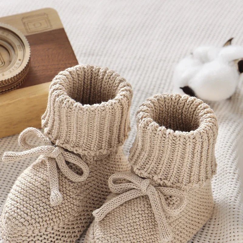 Handmade Knitted Slip - On Booties (0 - 18M) - Baby Care Shop