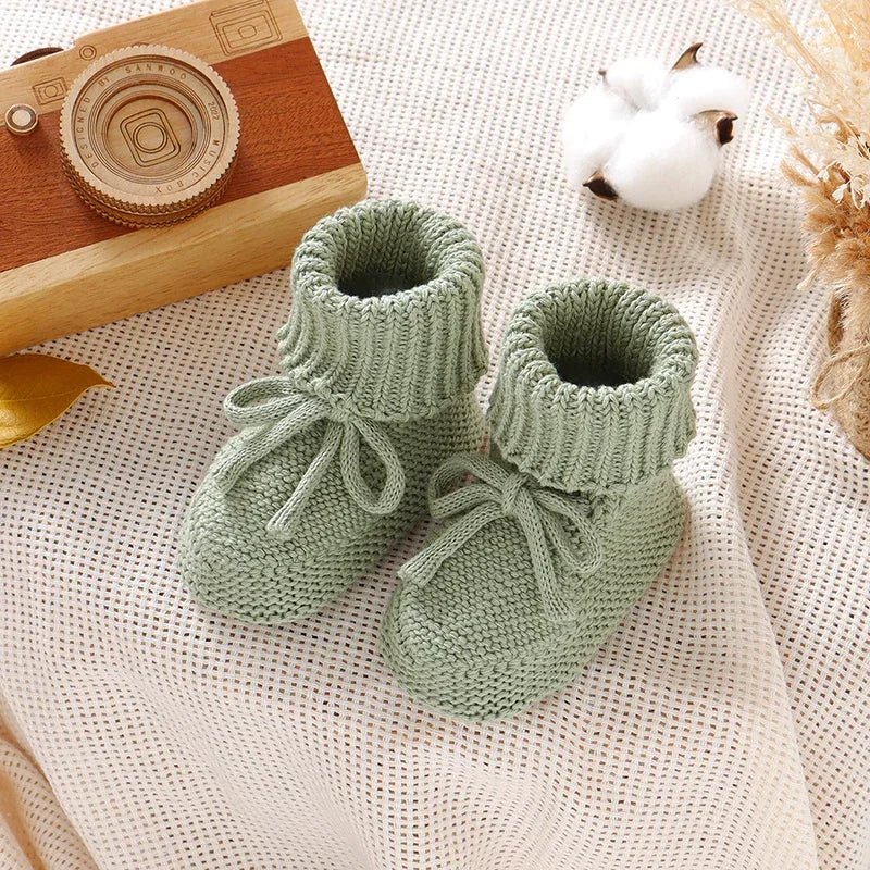 Handmade Knitted Slip - On Booties (0 - 18M) - Baby Care Shop