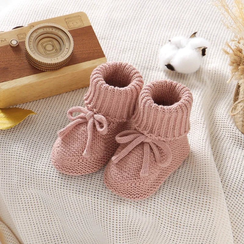 Handmade Knitted Slip - On Booties (0 - 18M) - Baby Care Shop