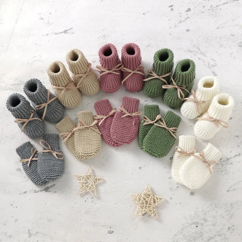 Knit Booties & Mittens Set (Newborn) - Baby Care Shop