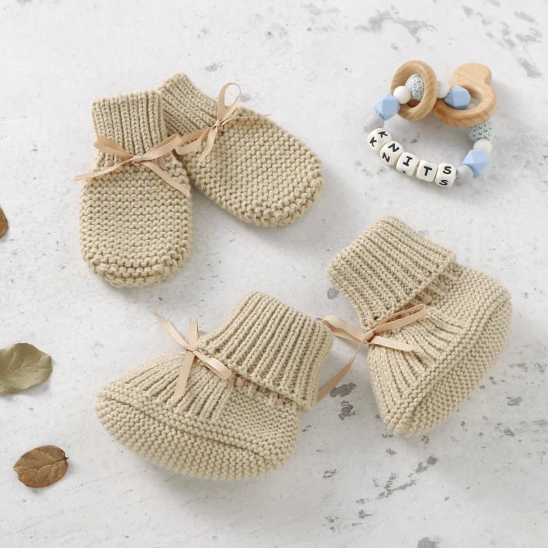 Knit Booties & Mittens Set (Newborn) - Baby Care Shop